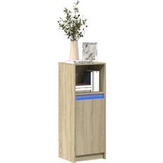 Møbler vidaXL Skab Med LED-lys 38 x 34 x 100 cm Konstrueret Træ Røget Eg Skænk