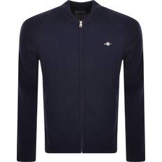 Coton - Homme Cardigans Gant Bomber Knit Cardigan Navy