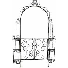 ClassicLiving Laki Steel Gate Arch - Black (233 cm H x 29 cm W x 156 cm D)