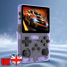 Olevo R36s retro handheld video game console 3.5in ips screen linux system(64g purple)