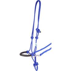 Usg Knotted Rope Halter with Reins, Royal Blue, C/F