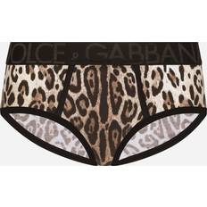 Leopard Men's Underwear Dolce & Gabbana Bottoms, male, Brown, Brown Brando Underwear Slip