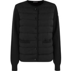 Moncler Cardigan Quilted Front - Black