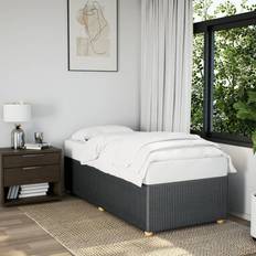 Polyester Bed Frames vidaXL Bed Frame without Mattress Dark Grey 90x190 cm