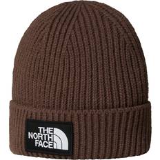 Brown - Women Beanies The North Face Logo Box Cuffed Beanie Smokey Brown, One