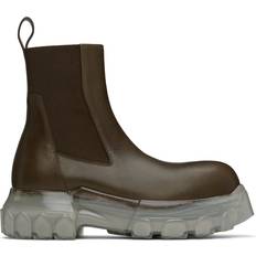 Rick Owens Chelsea Boots Rick Owens Khaki Porterville Beatle Bozo Tractor Chelsea Boots 350 Bean/Clear IT