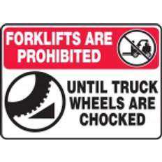 Office Supplies Accuform 10" x 14" Safety Sign "Until Truck Wheels