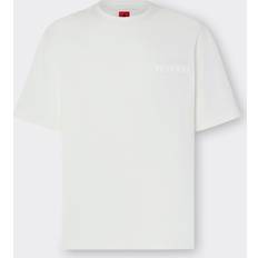 Ferrari Cotton T-shirt With Logo Male T-shirts Optical White