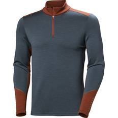 Gråa - Skidor Underställstoppar Helly Hansen Lifa Merino Midweight Half Zip Long Sleeve T-shirt