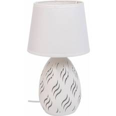 Alexandra House Living Vit Metall Skrivbordslampa Bordslampa 18cm