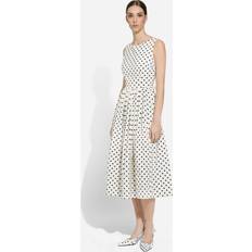 White Dresses Dolce & Gabbana Polka-dot calf-length circle dress white