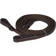 Reins Henri de Rivel HDR Pro Rubber Lined Web Reins Oversized Black (Oversized)