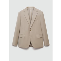 Mango Suits Mango Men's Virgin Wool Suit Blazer Beige