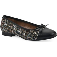 Multicolored Ballerinas White Mountain Wide Width Bocci Ballet Flat Women's Black/Multicolor Plaid Flats