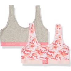 Calvin Klein Girls Underwear Calvin Klein Girls' Modern Cotton Bralette, Singles and Multipack, Camo Pink/Heather Grey