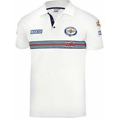 Unisex Pikétröjor Sparco Polotröja kortärmad Herr Martini Racing Vit