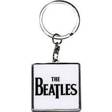 Keyring Metal Logo - White