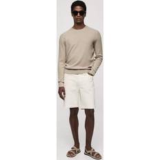 Mango Ribbed cotton knitted sweater beige Man MANGO MAN Beige