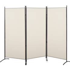 Beige Room Dividers Homcom 3 Panel Screen 6 Ft Tall Folding Privacy Beige Room Divider