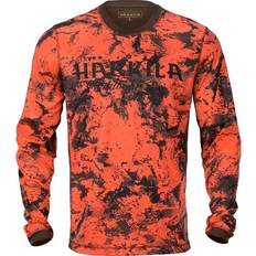 Kamuflasje T-skjorter Härkila Men's Wildboar Pro L/S T-shirt Axis Msp Orange Blaze/Shadow Brown AXIS MSP Orange Blaze/Shadow brown