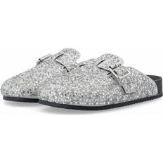 Silver Clogs Bianco Biafall Mules