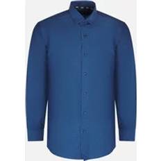 Aquascutum L Shirts Aquascutum textured long sleeve dark blue shirt