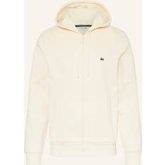 Lacoste Zip-Up Fleece Hoodie Ecru White Ecru white