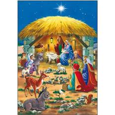 Caltime Nativity glitter varnish advent calendar 245 x 350mm