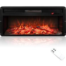 Electric Fireplaces on sale Costway 86 cm 5000 BTU Recessed Electric Fireplace Insert with Remote Control