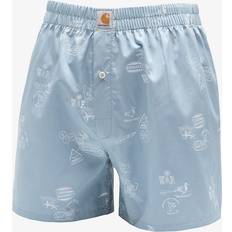 Carhartt WIP Men's Underwear Carhartt WIP Cotton Boxer Stamp Print/ Misty Sky