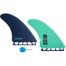 Bølgesurfing Futures Fins Twin Akila Fiberglass Finne Set Uni Violett