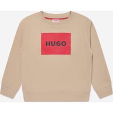Beige Sweatshirts HUGO Boys Square Logo Sweatshirt - Beige