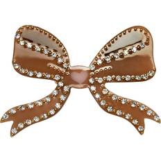 Brun Brocher Maanesten Memoru Brooch Broche Mocha B: 6,3 x H: 4,5