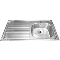 1.5 Kitchen Sinks Franke Stainless Steel 1.5 Bowl Sink B20085LCO