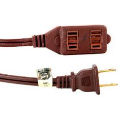 Extension Cords Sunlite Household Extension Cord, 16/3 Gauge, 13A, 125V, 15'L, Brown