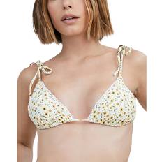 Beige Bikinis Solid & Striped The Parker Bikini Top Sunflower