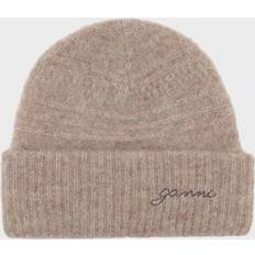 Kleding Ganni Soft Wool Beanie - Almond Milk