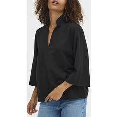 My Essential Wardrobe Black V Blouse BLACK