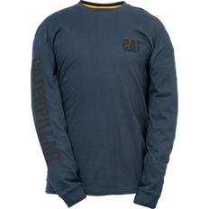 erpillar Trademark Banner Long Sleeve T-Shirt Dark Marine