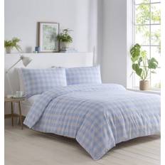 Portfolio Home Gingham Set Double - One Size Duvet Cover Blue