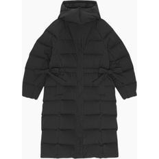 Ganni Tech Seersucker Puffer Coat Black