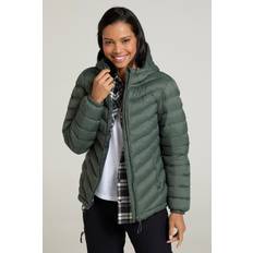 Microfiber Outerwear Mountain warehouse Seasons Womens Insulated Jacket Green
