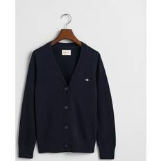 Gant Dame Cardigans Gant Classic Cotton Cardigan - Blue