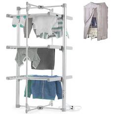 3-tier heated clothes airer & fitting cover pack