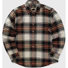 Men - Multicoloured Shirts Portuguese Flannel Men's Arc Check Overshirt Black/White