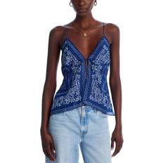 Viscosa Canottiere LoveShackFancy Tivelo Top - Blue