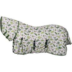 Green Horse Rugs Saxon Mesh Combo Neck Fly Sheet White Cactus