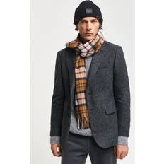 Gant Unisex Scarfs Gant Merino Wool Check Scarf, Brown