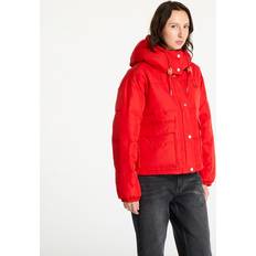 Lee Dame Overtøj Lee Hooded Short Puffer Jacket - True Red