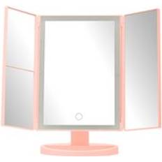 Pink Mirrors Premier Housewares Cassini Tri Fold Border Table - Pink Wall Mirror